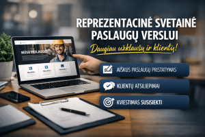 Reprezentacinė svetainė paslaugų verslui internetines svetaines kaina
