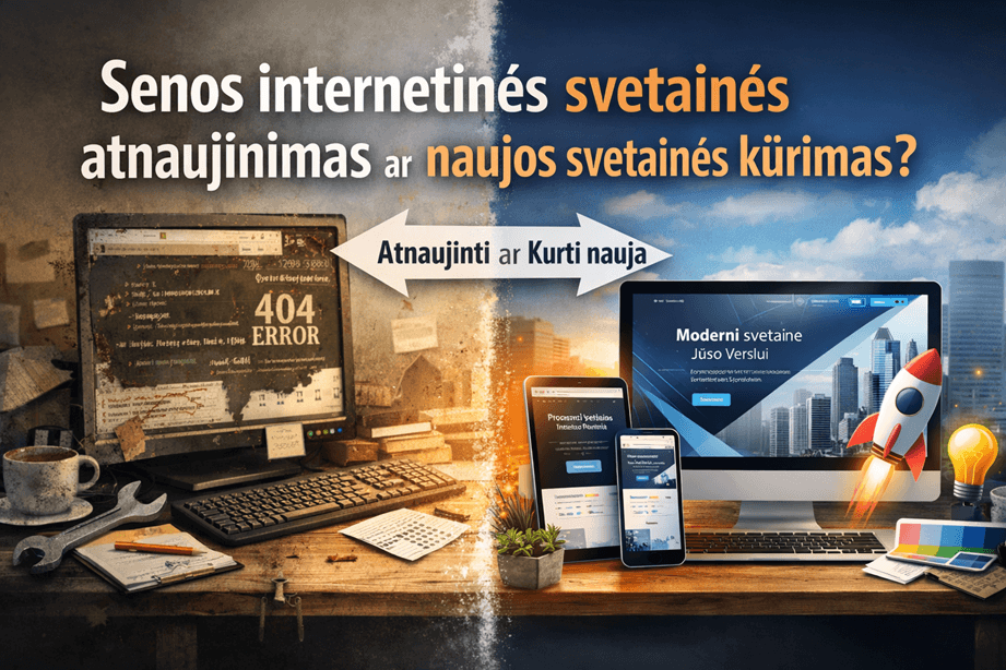 Senos internetines svetaines atnaujinimas