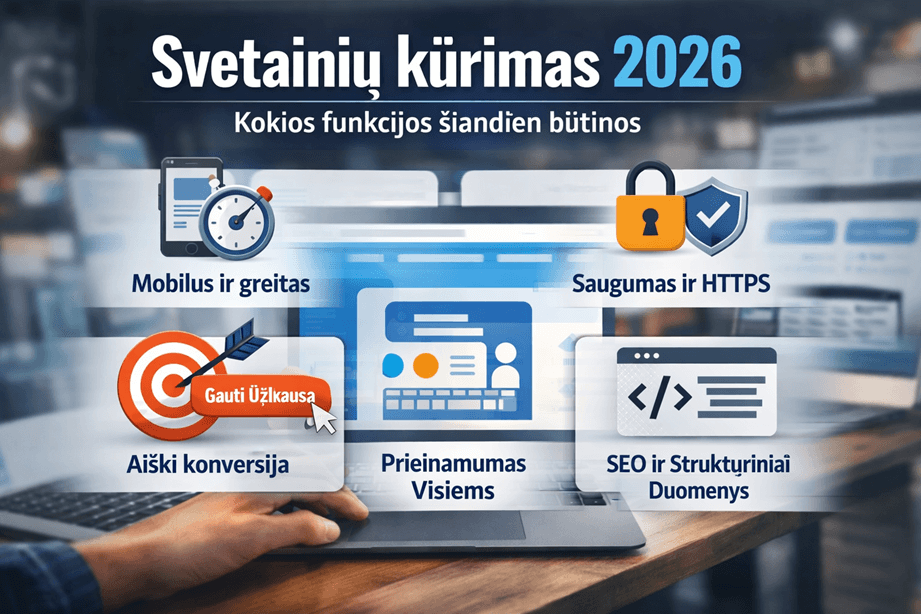 Svetainiu kurimas 2026