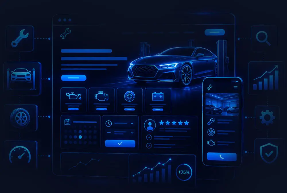 Svetainių kūrimas autoservisams – moderni autoserviso internetinė svetainė